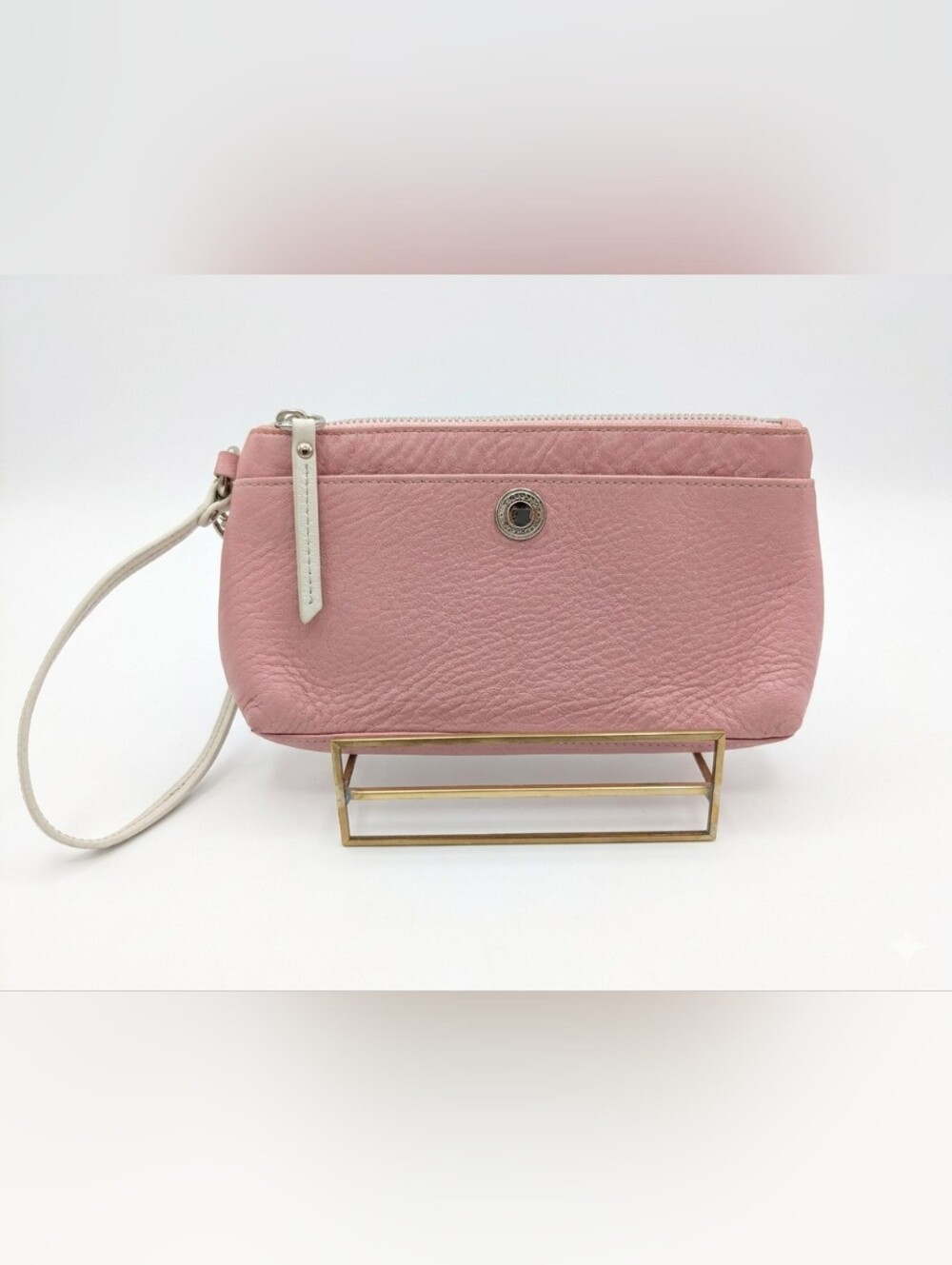 Coach Vintage Light Pink Pebbled Leather Wristlet Clutch - EUC!
